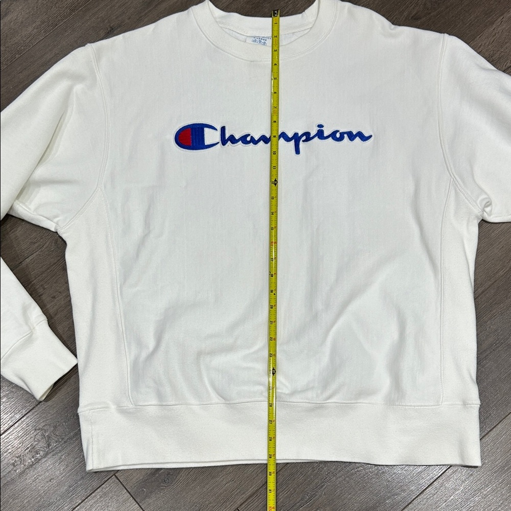 Champion Men's white  Crew neck Sweater EUC XL - Picture 5 of 6